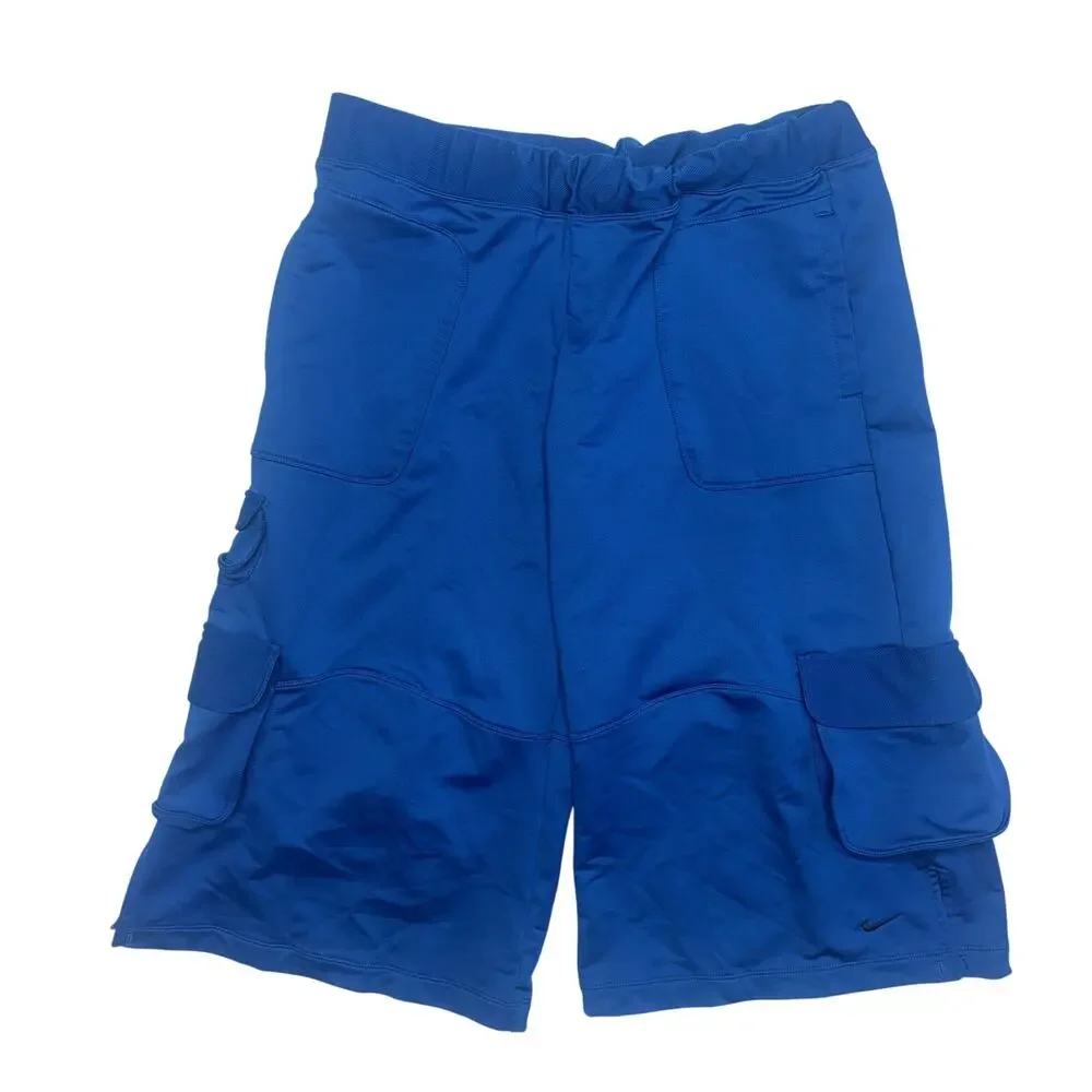 Nike Shorts Kids Youth Large 12-14 Blue Fleece Cargo Running Training Boys